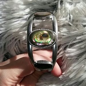 alpaca Jewelry - Alpaca bracelet w/ abalone alpaca Jewelry - Alpaca bracelet w/ abalone